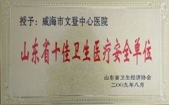 山東省十佳衛(wèi)生醫(yī)療